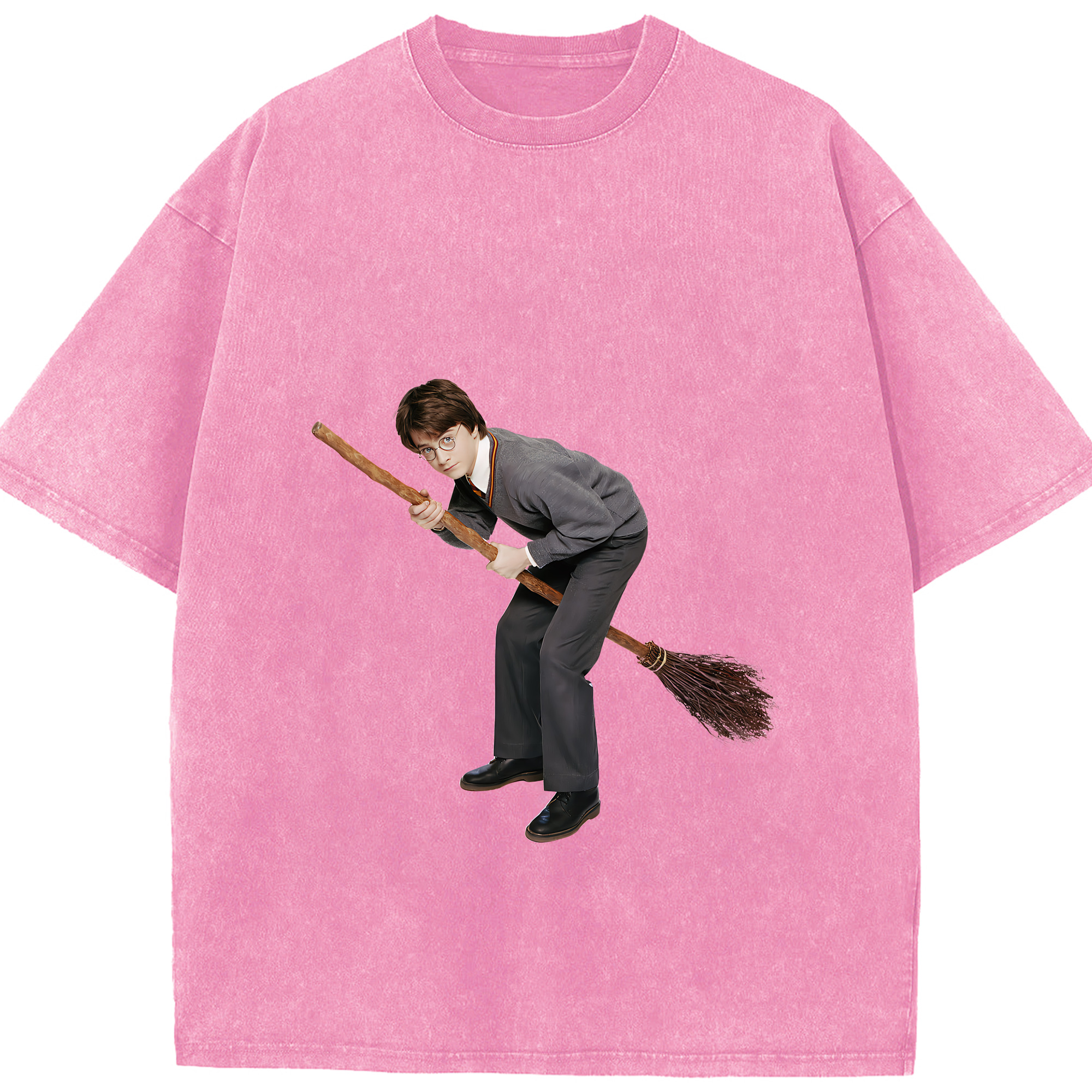 （画像用） Harry Potter ハリー・ポッターシリーズ 綿100% ヴィンテージ風 半袖Tシャツ（フロントプリント）